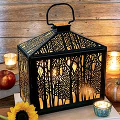 Black Forest Metal Lantern Image 1