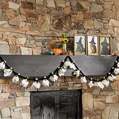 Felted Wool Ghost Garlands Image 1