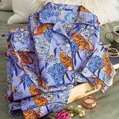 Bright Tiger Floral Pajamas Image 1