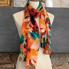 Sunset Silk Scarf Image 1