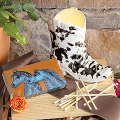 Cowboy Boot Candle & Matches Image 1