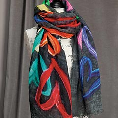 Pop Art Heart Scarf Image 1