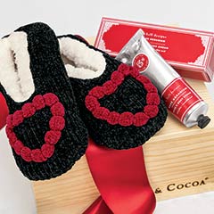 Midnight Heart Slippers & Lotion Image 1