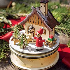 Santa's Cottage Music Box Image 1