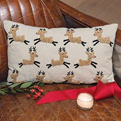 Prancing Reindeer Pillow Image 1