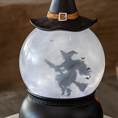 Flying Witch Snow Globe Image 3