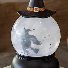 Flying Witch Snow Globe Image 4