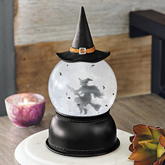 Flying Witch Snow Globe Image 1