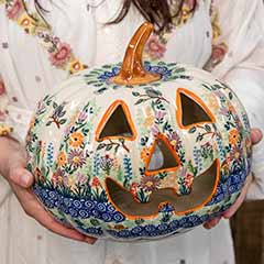 Fabulous Fleur Ceramic Pumpkin Image 4