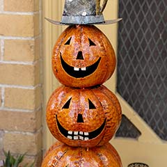 Stacked Metal Jack-O-Lanterns Image 2
