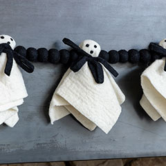 Felted Wool Ghost Garlands Image 3