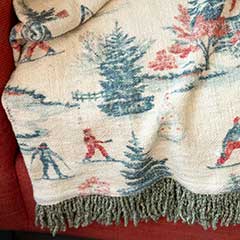 Vintage Alpine Ski Throw Image 3