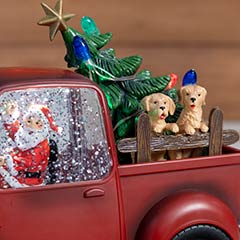 Santa's Truck Snow Globe Image 3
