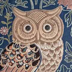 Embroidered Owl Pillow Image 3